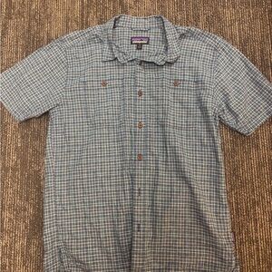 Patagonia Men's Casual Blue Checkered Shirt